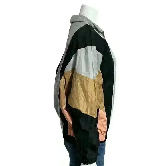 Urban Outfitters Out From Under Brooklyn Colorblock Zip Jacket Dolman Sleeve S - Picture 6 of 12